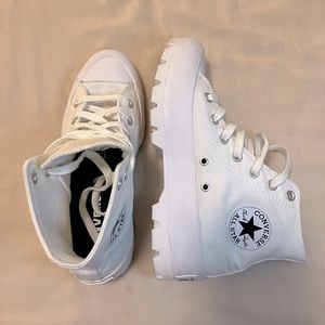CONVERSE ALL STAR LUGGED WHITE WOMENS HIGH TOPS